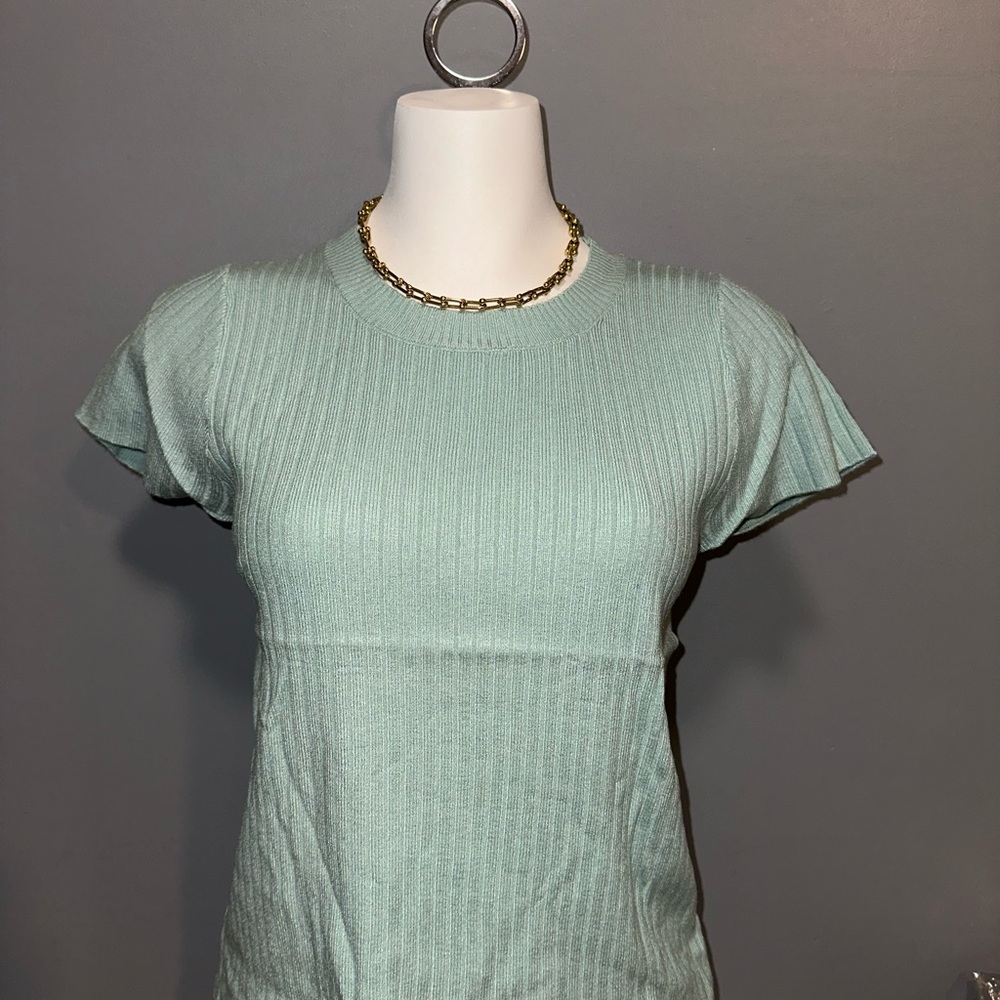 Lavender Ribbed Knit Top - Picture 2 of 6